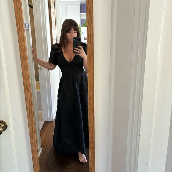 VRG GIRL LINEN PARADISO MIDI DRESS - Picture 1 of 4